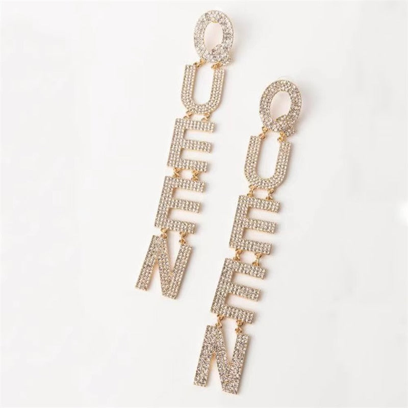 Fashion Long Letters Pendant Earring Fashion