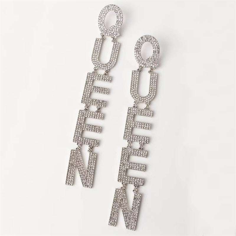 Fashion Long Letters Pendant Earring Fashion