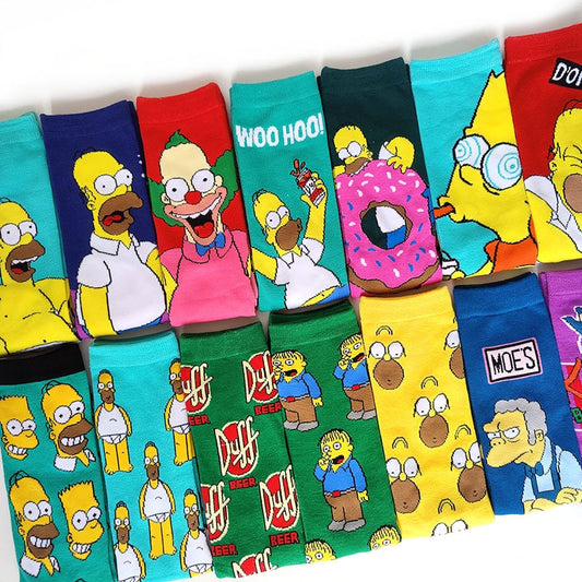 Simpsons Cartoon Funny Socks