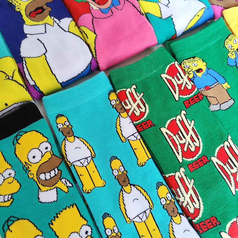 Simpsons Cartoon Funny Socks