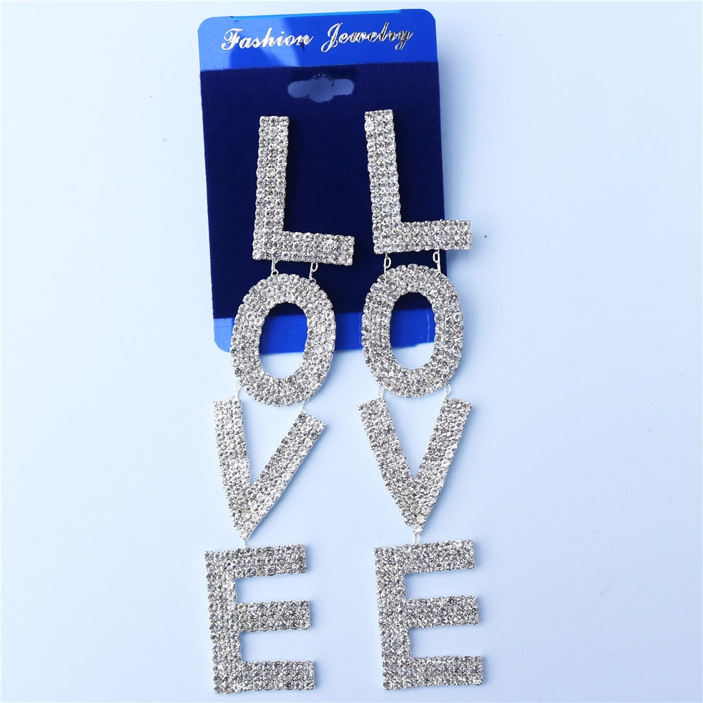 Fashion Long Letters Pendant Earring Fashion