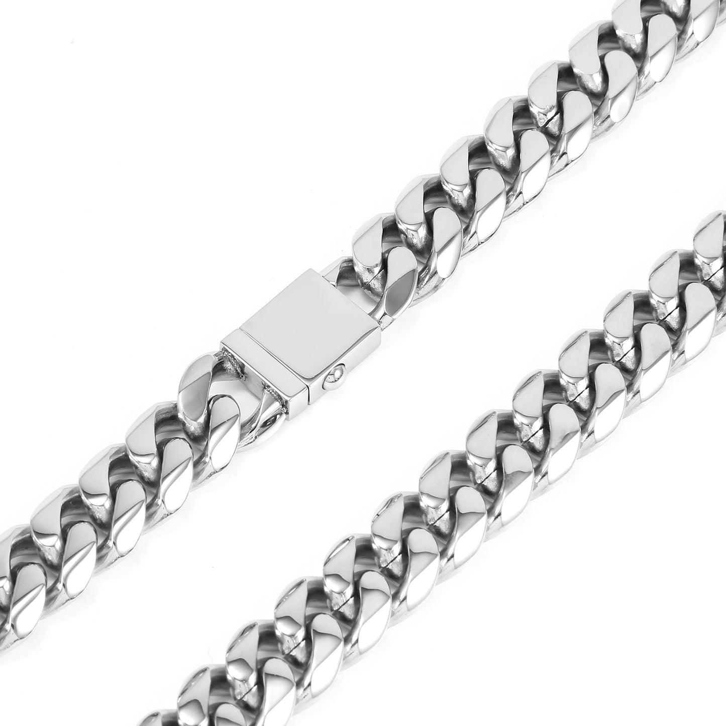 16mm Golden Miami Curb Cuban Link Chain for Men Women