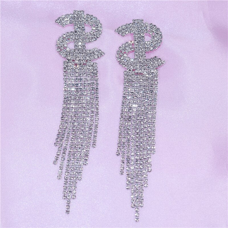 Fashion Long Letters Pendant Earring Fashion