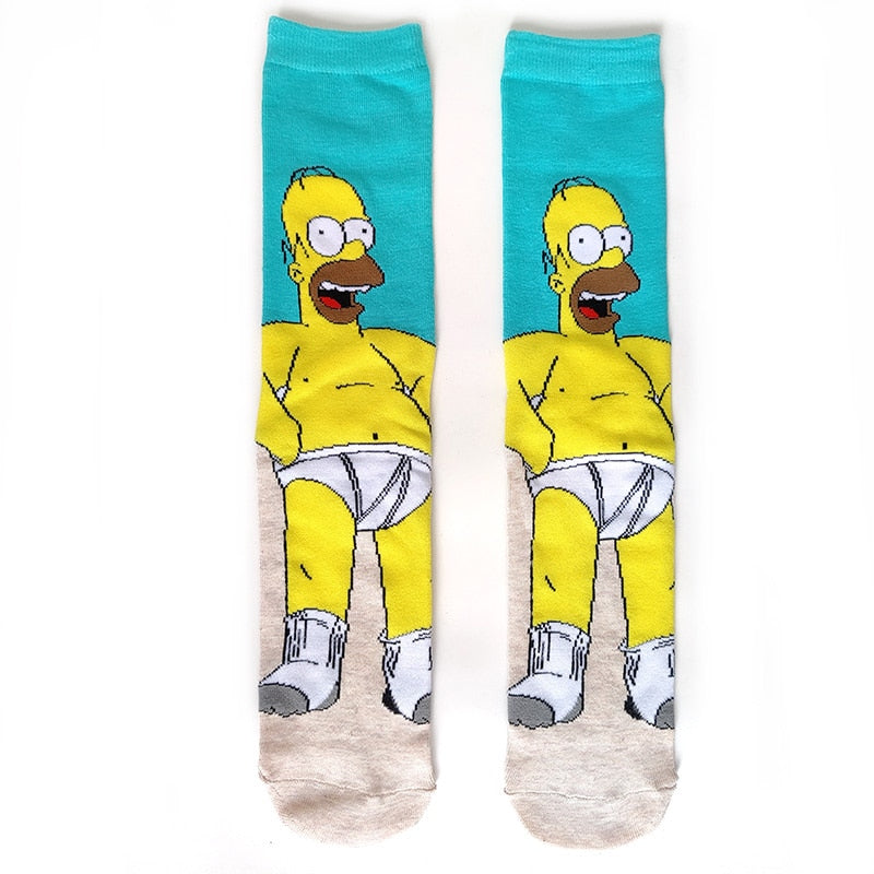 Simpsons Cartoon Funny Socks